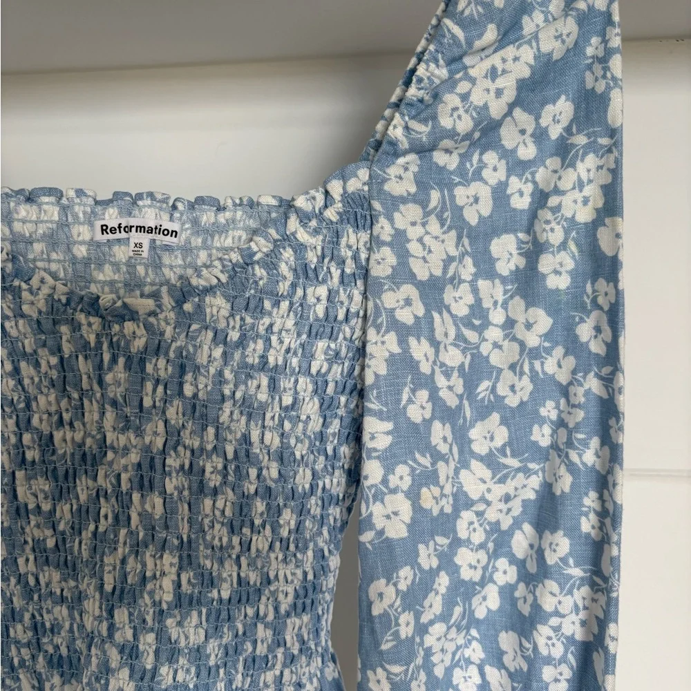 Reformation Cambria Linen Top in Sofie